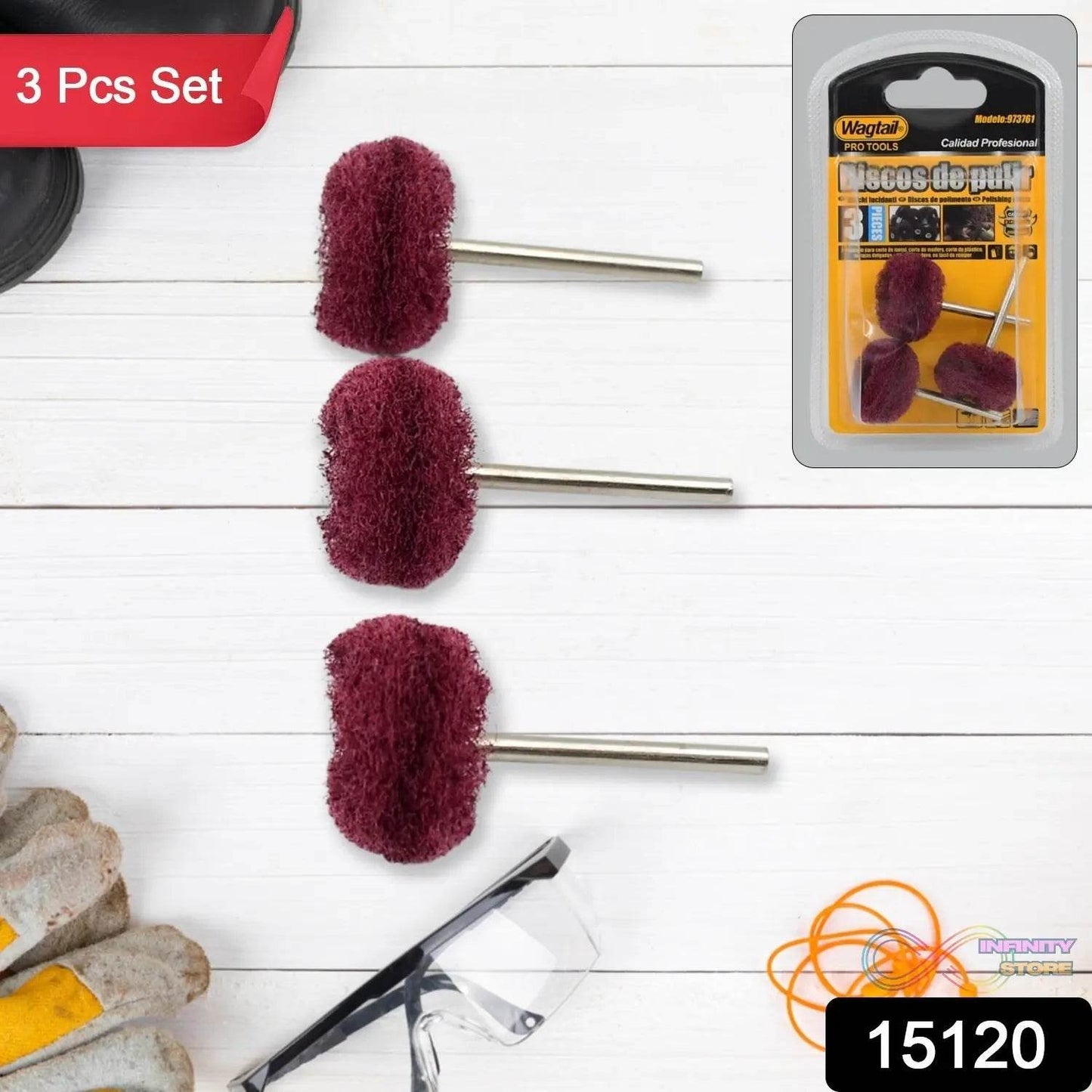 Abrasive Buffing Polishing Wheel Set (3 Pcs) - infinityexculsivestore.com