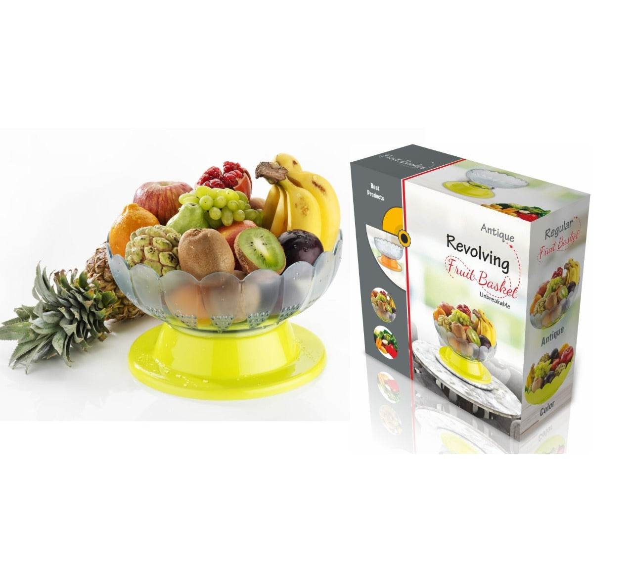 Absolute Plastic Round Revolving Fruit and Vegetable Bowl - infinityexculsivestore.com