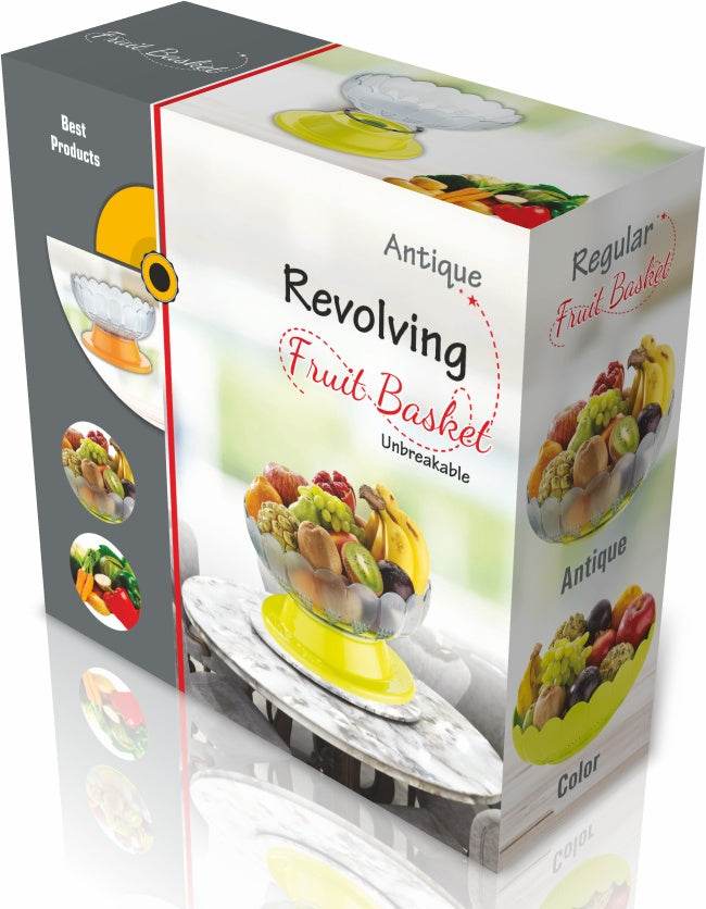 Absolute Plastic Round Revolving Fruit and Vegetable Bowl - infinityexculsivestore.com