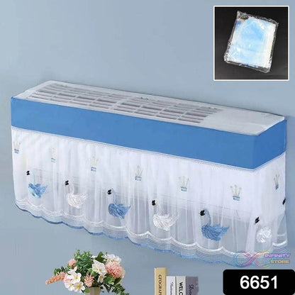 Ac Cover Air Conditioning Dust Cover Folding Designer (Approx 1 Ton / 1 Pc / ac curtain / Mix Design) - infinityexculsivestore.com