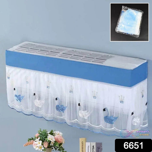 Ac Cover Air Conditioning Dust Cover Folding Designer (Approx 1 Ton / 1 Pc / ac curtain / Mix Design) - infinityexculsivestore.com