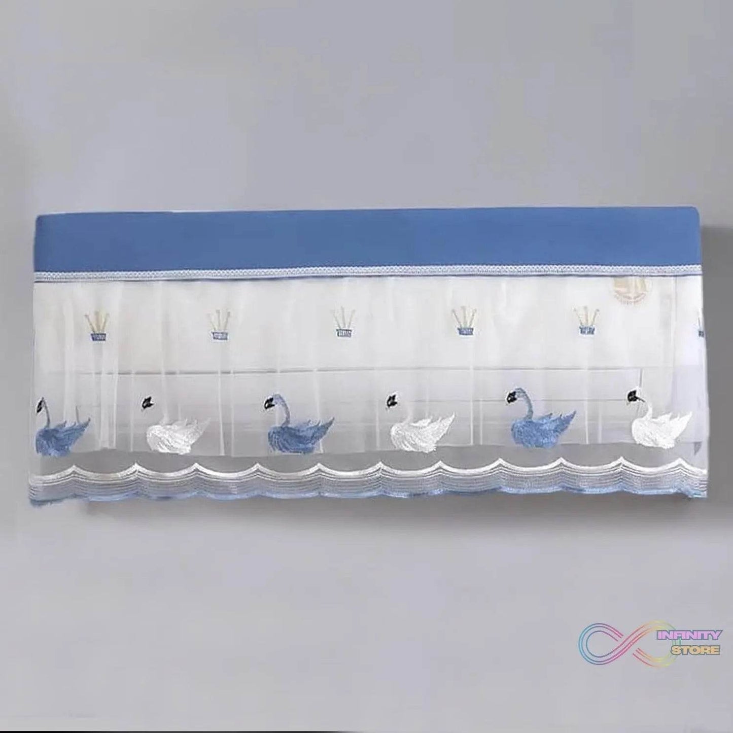 Ac Cover Air Conditioning Dust Cover Folding Designer (Approx 1 Ton / 1 Pc / ac curtain / Mix Design) - infinityexculsivestore.com
