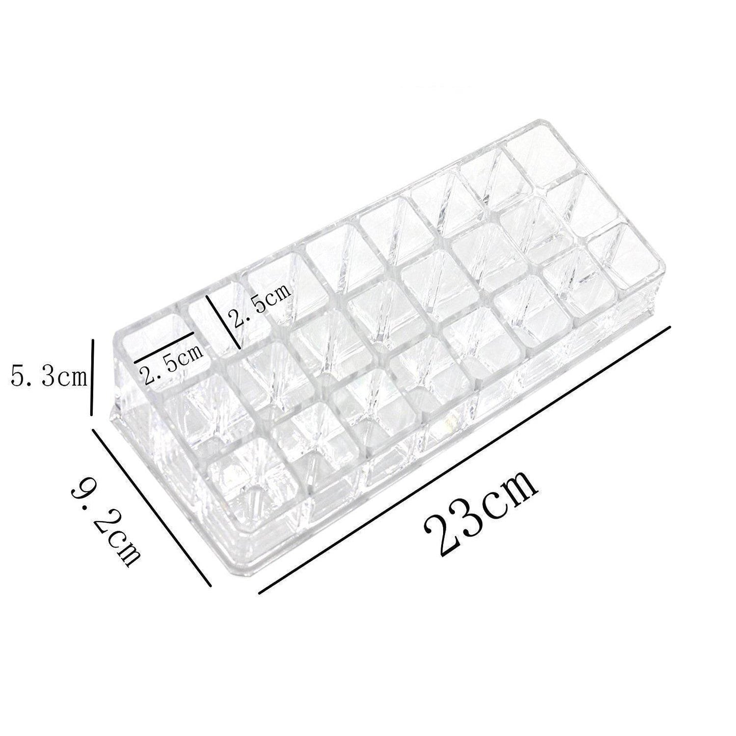 Acrylic Multi Purpose Lipstick Cosmetics Stand Display Holder 24 Section - infinityexculsivestore.com