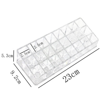Acrylic Multi Purpose Lipstick Cosmetics Stand Display Holder 24 Section - infinityexculsivestore.com