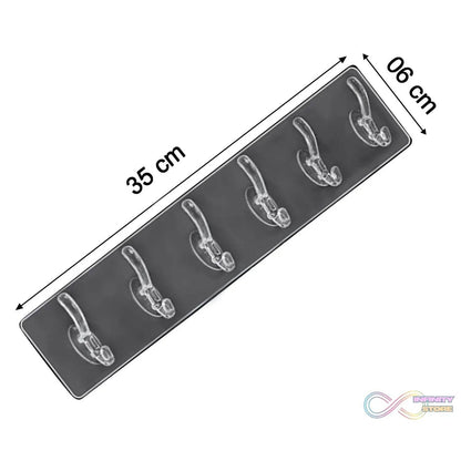 Adhesive Golden & Transparent Heavy Duty Wall Hook - infinityexculsivestore.com