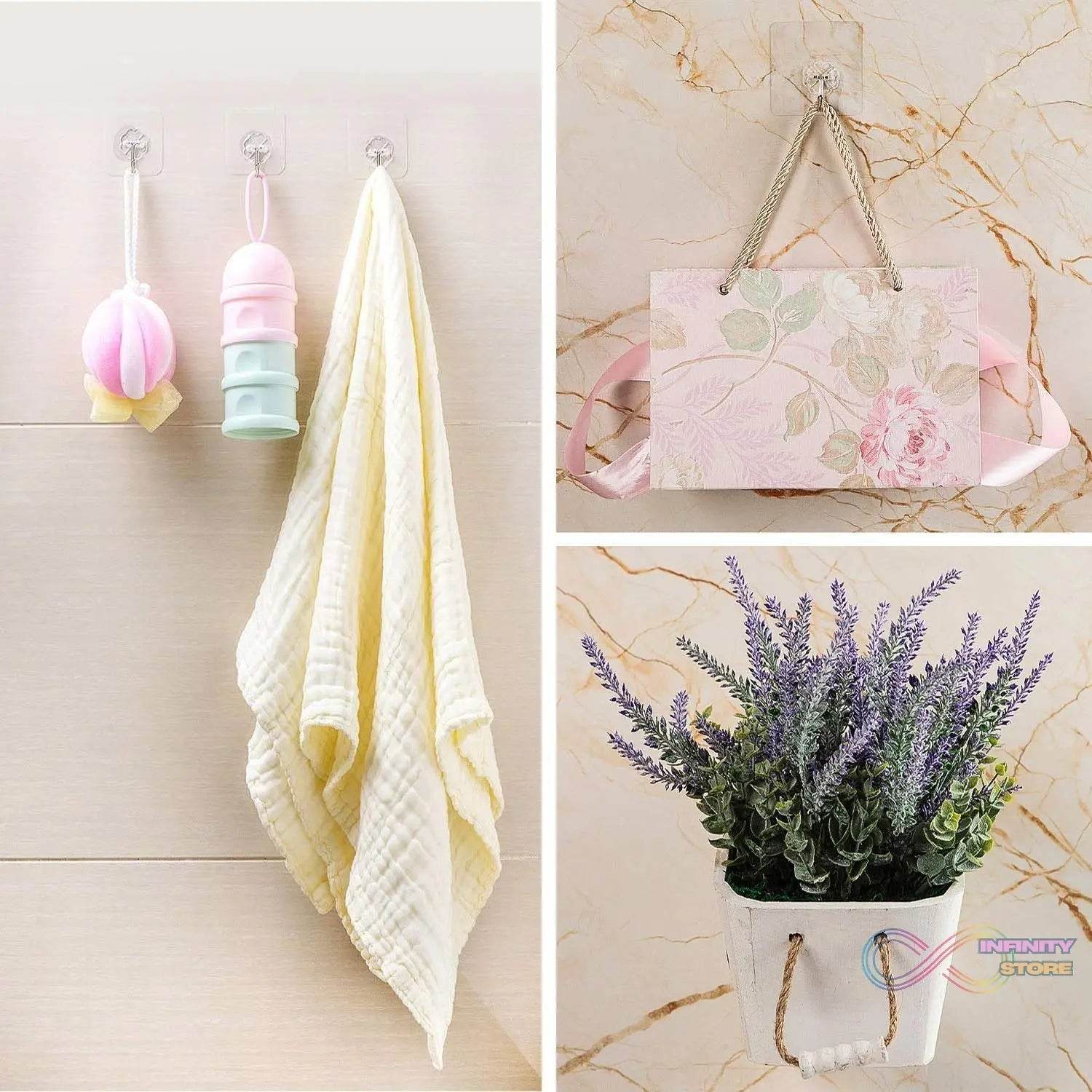 Adhesive Heavy-Duty Hooks for Kitchen and Bathroom ( 1 Pc ) - infinityexculsivestore.com