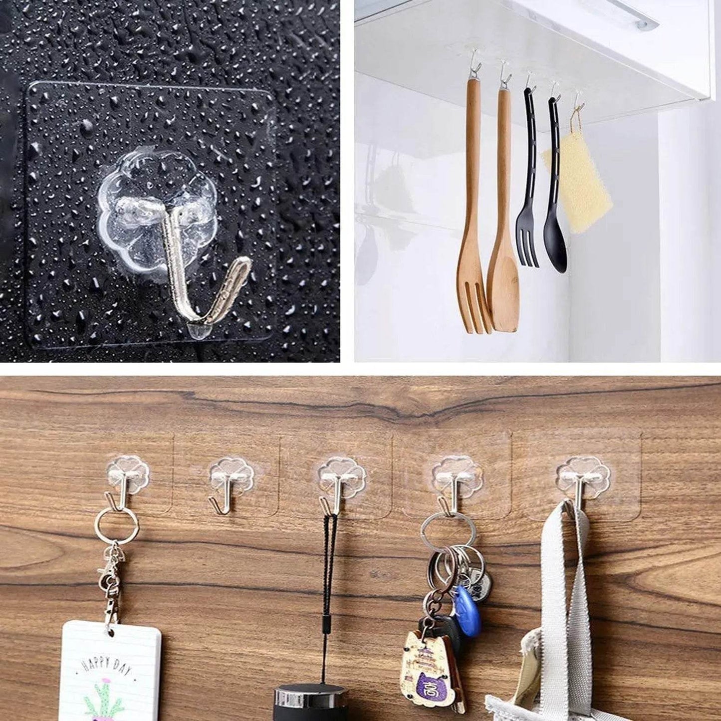 Adhesive Heavy-Duty Hooks for Kitchen and Bathroom ( 1 Pc ) - infinityexculsivestore.com