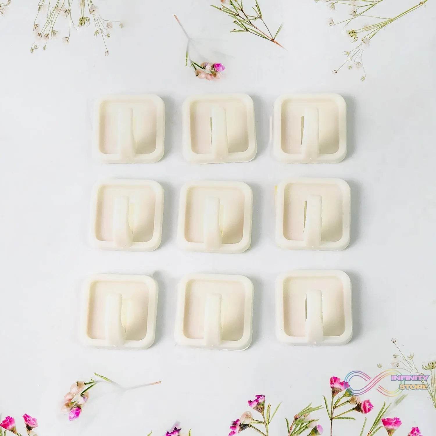Adhesive Hooks for Wall Hanging Clothes Strong Adhesive Hooks (9 pcs Set) - infinityexculsivestore.com