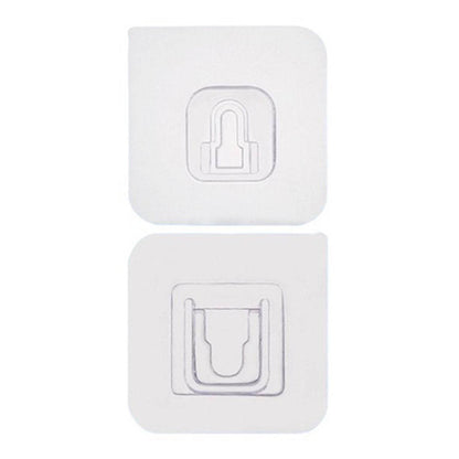 Adhesive Plastic Wall Hooks - Heavy Duty (1 Pair) - infinityexculsivestore.com