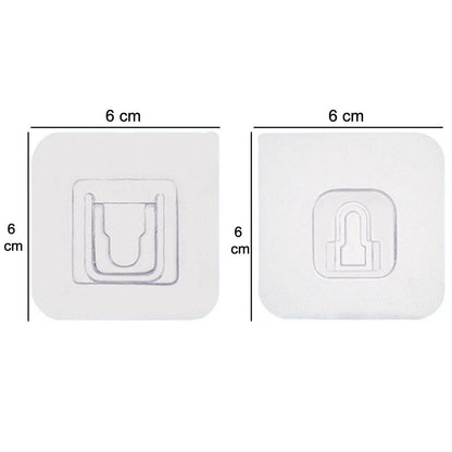 Adhesive Plastic Wall Hooks - Heavy Duty (1 Pair) - infinityexculsivestore.com