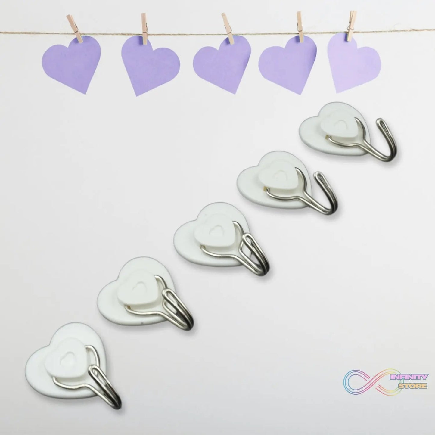 Multipurpose Strong Hook Self - Adhesive hooks for wall Heavy Plastic Hook, Sticky Hook Household For Home , Decorative Hooks, Bathroom & All Type Wall Use Hook , Suitable for Bathroom, Kitchen, Office (5 Pc Set) - infinityexculsivestore.com