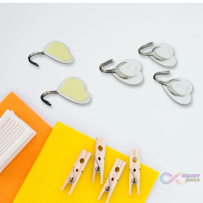 Multipurpose Strong Hook Self - Adhesive hooks for wall Heavy Plastic Hook, Sticky Hook Household For Home , Decorative Hooks, Bathroom & All Type Wall Use Hook , Suitable for Bathroom, Kitchen, Office (5 Pc Set) - infinityexculsivestore.com