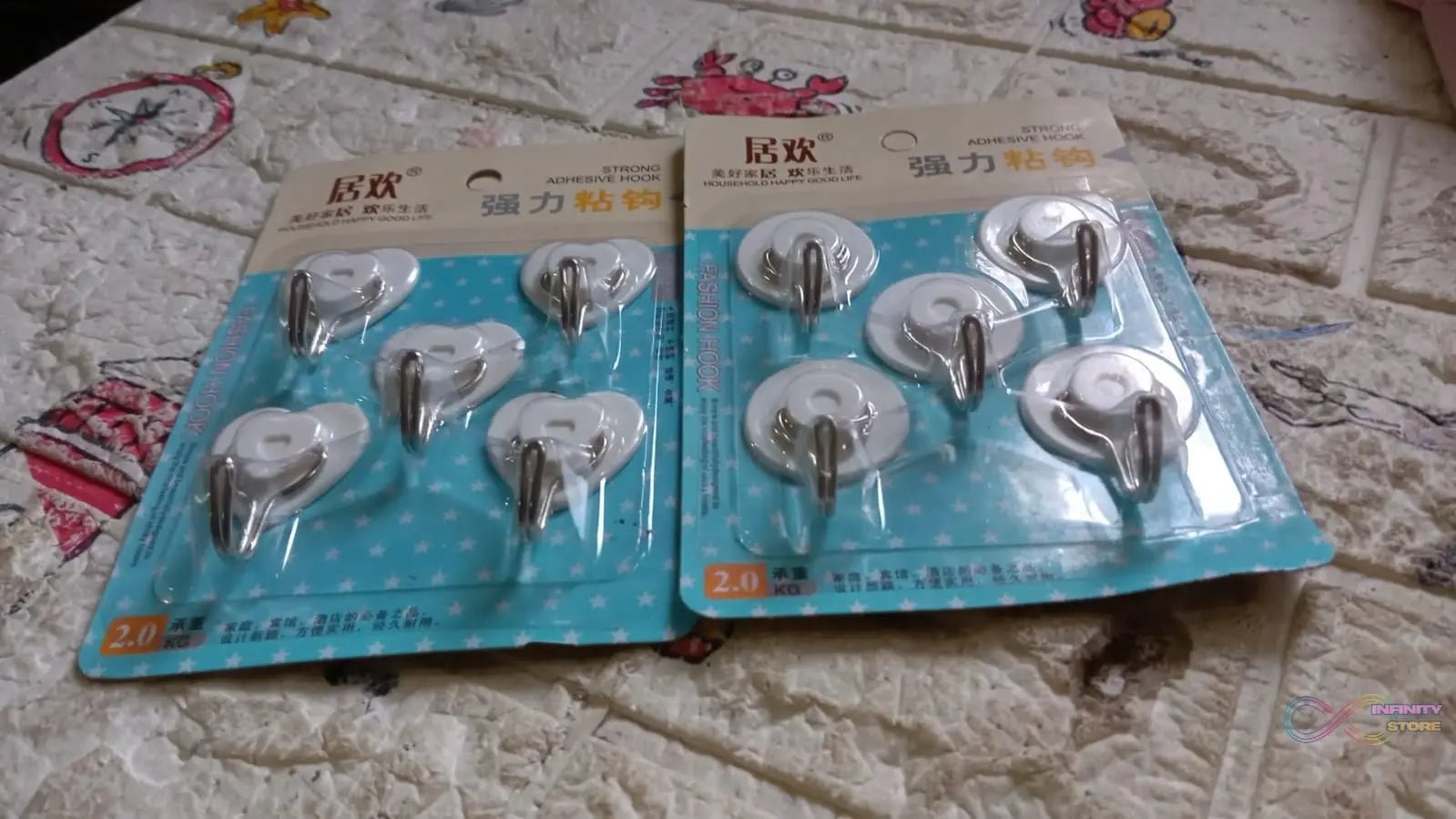 Multipurpose Strong Hook Self - Adhesive hooks for wall Heavy Plastic Hook, Sticky Hook Household For Home , Decorative Hooks, Bathroom & All Type Wall Use Hook , Suitable for Bathroom, Kitchen, Office (5 Pc Set) - infinityexculsivestore.com