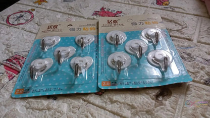 Multipurpose Strong Hook Self - Adhesive hooks for wall Heavy Plastic Hook, Sticky Hook Household For Home , Decorative Hooks, Bathroom & All Type Wall Use Hook , Suitable for Bathroom, Kitchen, Office (5 Pc Set) - infinityexculsivestore.com