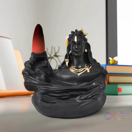 Adiyogi Shiva Backflow Smoke Fountain Incense Holder Burner (1 Pc) - infinityexculsivestore.com