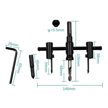Adjustable Circle Hole Saw Drill Bit Cutter - infinityexculsivestore.com