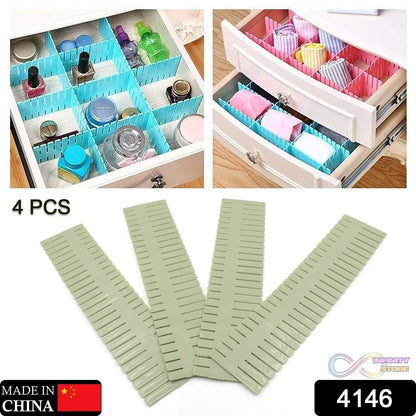 Adjustable Drawer Dividers (4 Pc Set): Organize Cabinets & Closets - infinityexculsivestore.com