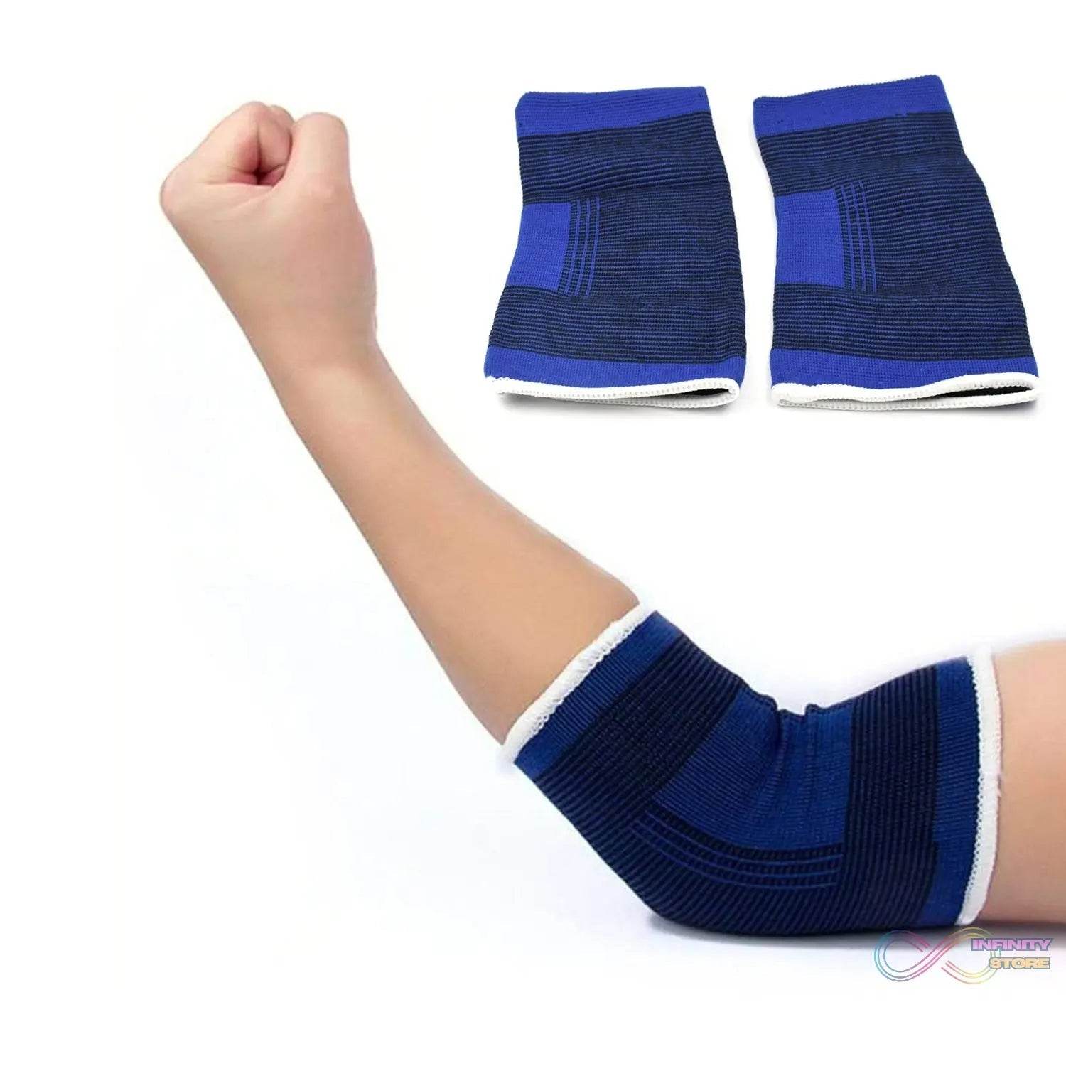 Adjustable Elbow Strap Compression Sleeves Supporter (1 Pair / With Color Box) - infinityexculsivestore.com