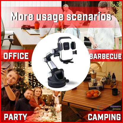 Adjustable Long-Arm Suction Cup Car Phone Holder (1 Pc) - infinityexculsivestore.com