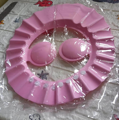 Adjustable Safe Soft Bathing Baby Shower Hair Wash Cap for Children, Baby Bath Cap Shower Protection for Eyes and Ear, - infinityexculsivestore.com