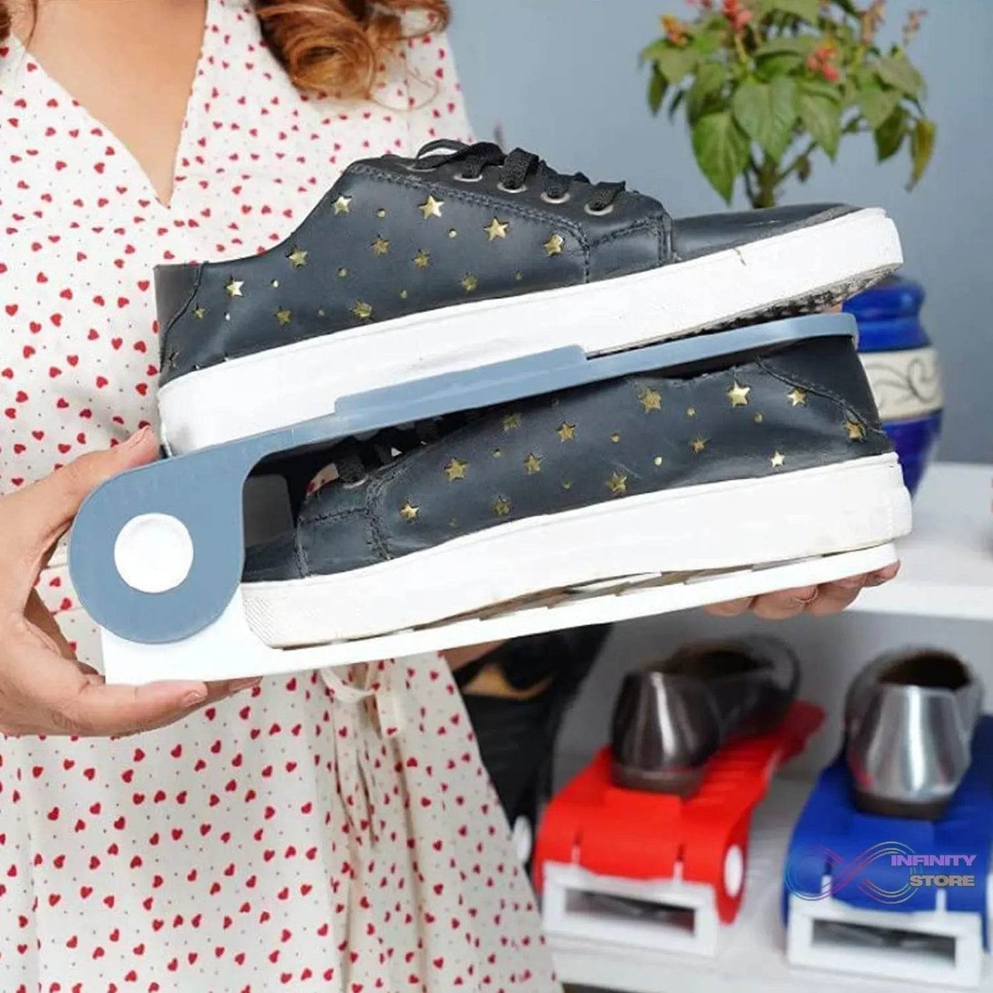 Adjustable Shoe Organizer (1 Pc): Space-Saving Storage - infinityexculsivestore.com