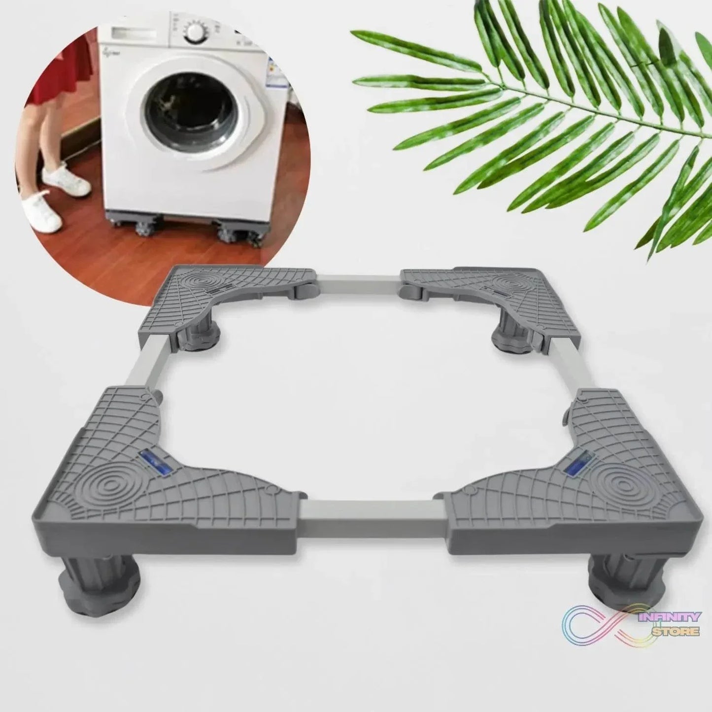 Adjustable Washing Machine Stand (1 Pc / 67×67 Cm Long Adjust) - infinityexculsivestore.com