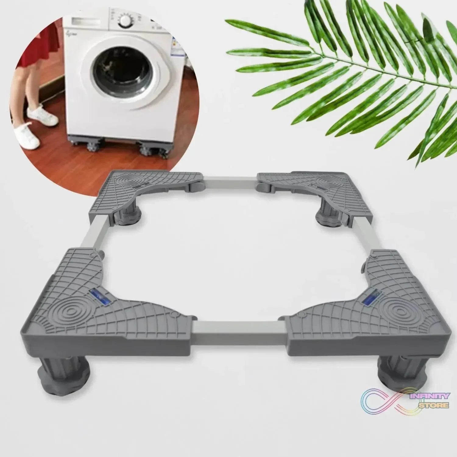 Adjustable Washing Machine Stand (1 Pc / 67×67 Cm Long Adjust) - infinityexculsivestore.com