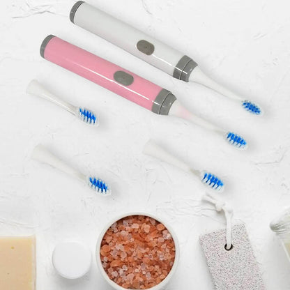 Adult Waterproof Electric Toothbrush Strong Sonic Charging with 4 Toothbrush Head and a toothbrush holder - infinityexculsivestore.com