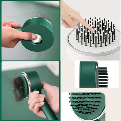 Air Cushion Massage Brush with Long Handle & Self-Cleaning Detangling Comb - infinityexculsivestore.com