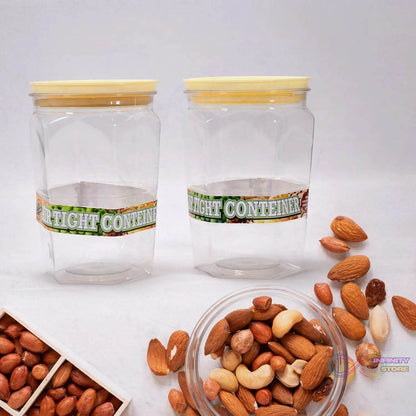 Air Tight Kitchen Storage Container for Rice | Dal | Atta, BPA - Free, Flour | Cereals | Snacks | Stackable | Modular, Round. (Approx - 1100Ml, Set of 2pcs) - infinityexculsivestore.com