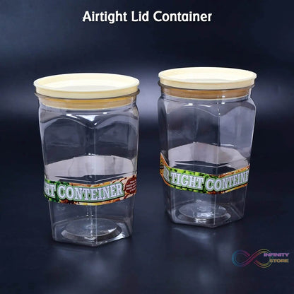 Air Tight Kitchen Storage Container for Rice | Dal | Atta, BPA - Free, Flour | Cereals | Snacks | Stackable | Modular, Round. (Approx - 1100Ml, Set of 2pcs) - infinityexculsivestore.com