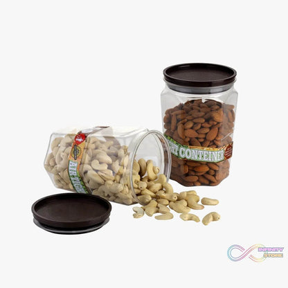 Air Tight Kitchen Storage Container for Rice | Dal | Atta, BPA - Free, Flour | Cereals | Snacks | Stackable | Modular, Round. (Approx - 1100Ml, Set of 6pcs) - infinityexculsivestore.com
