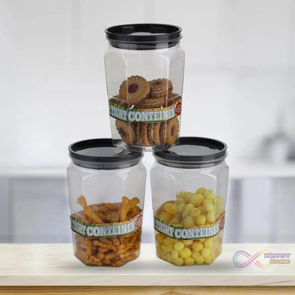 Air Tight Kitchen Storage Container for Rice | Dal | Atta, BPA - Free, Flour | Cereals | Snacks | Stackable | Modular, Round. (Approx - 1100Ml, Set of 6pcs) - infinityexculsivestore.com