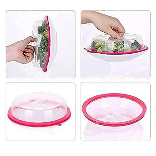 Air-Tight Microwave Oven Dish Cover Microwave Splatter Cover Food Cover Microwave Food Plate Kitchen Plate Dish Lid Dishwasher Safe - infinityexculsivestore.com