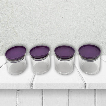Airtight Plastic 4 Pc Storage Container Set, With Tray Dry Fruit Plastic Storage Container Tray Set With Lid & Serving Tray For Kitchen - infinityexculsivestore.com
