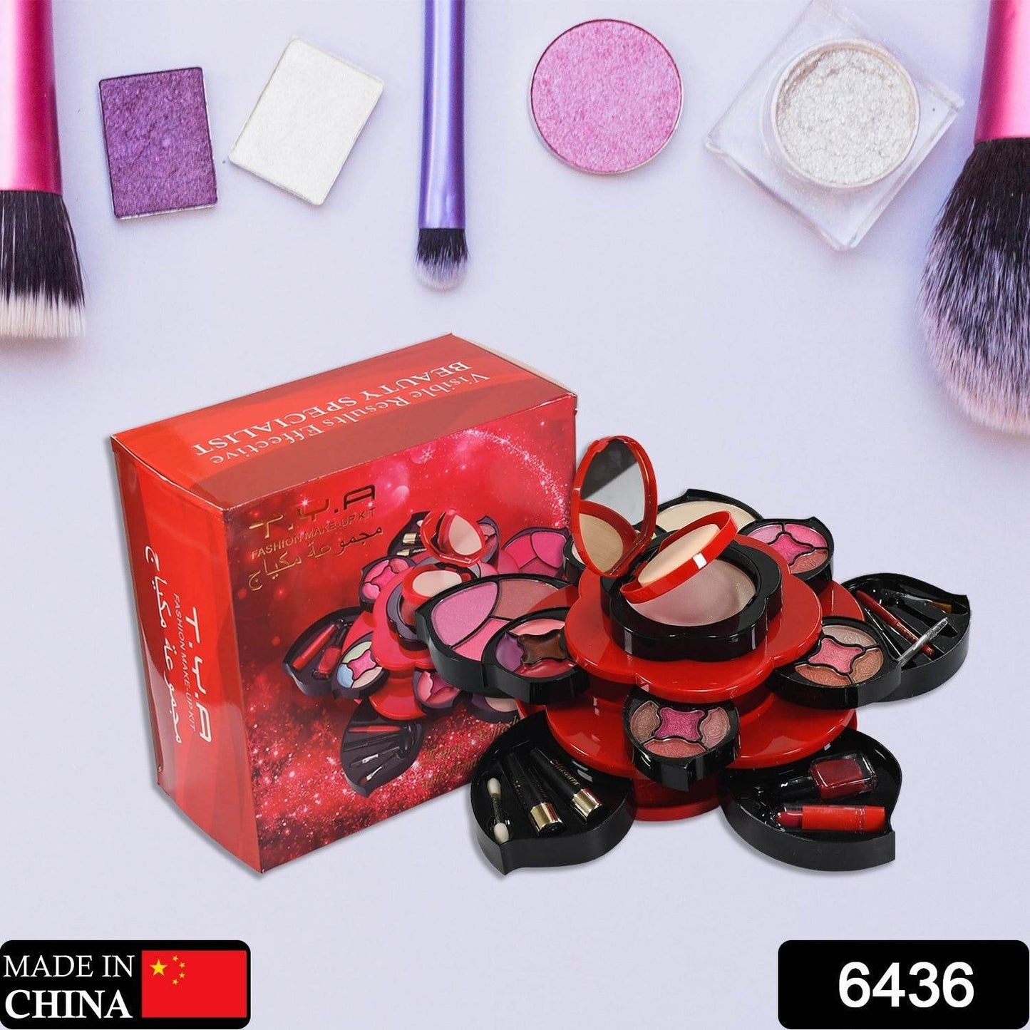 All in One Makeup Kit for Teens Flower Palette for Girls 3 Tier Cosplay - infinityexculsivestore.com