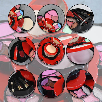 All in One Makeup Kit for Teens Flower Palette for Girls 3 Tier Cosplay - infinityexculsivestore.com