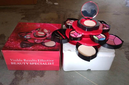 All in One Makeup Kit for Teens Flower Palette for Girls 3 Tier Cosplay - infinityexculsivestore.com