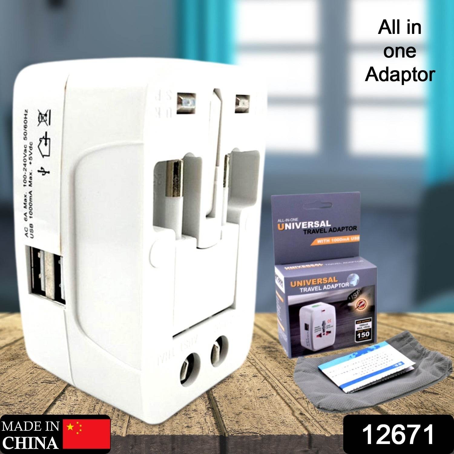 All-in-One Universal Worldwide Travelling AC Adaptor Plug (AU / UK / US / EU) International Power Charger Electric USB Power Plug Socket Adapter Converter (1 Pc) - infinityexculsivestore.com