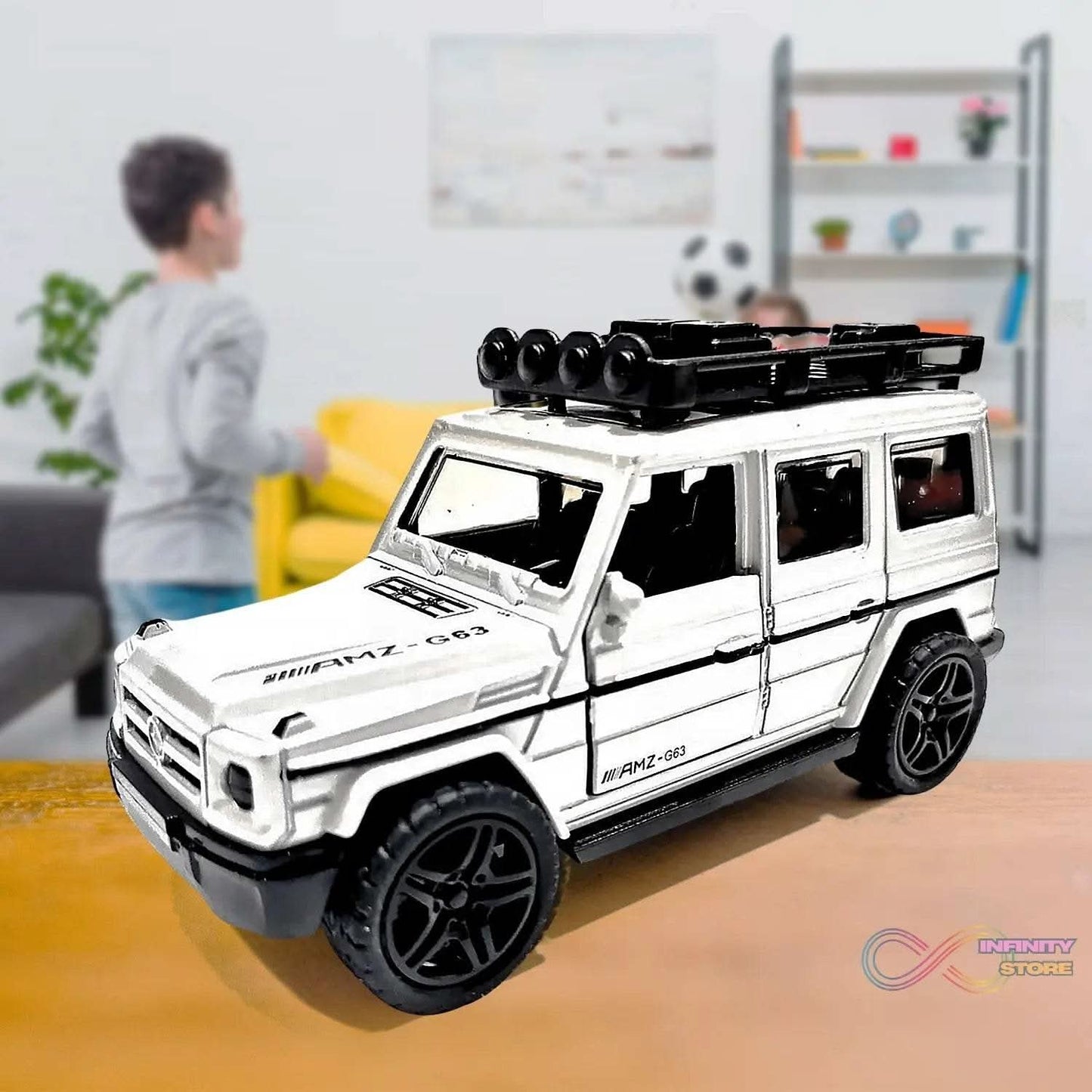 Alloy Metal Pull Back Die-cast Car, Jeep Model Car Off Road Die cast Metal Pullback Toy car with Doors Open Boys Gifts Toys for Kids Age 3+ Years (Pack of 1) - infinityexculsivestore.com