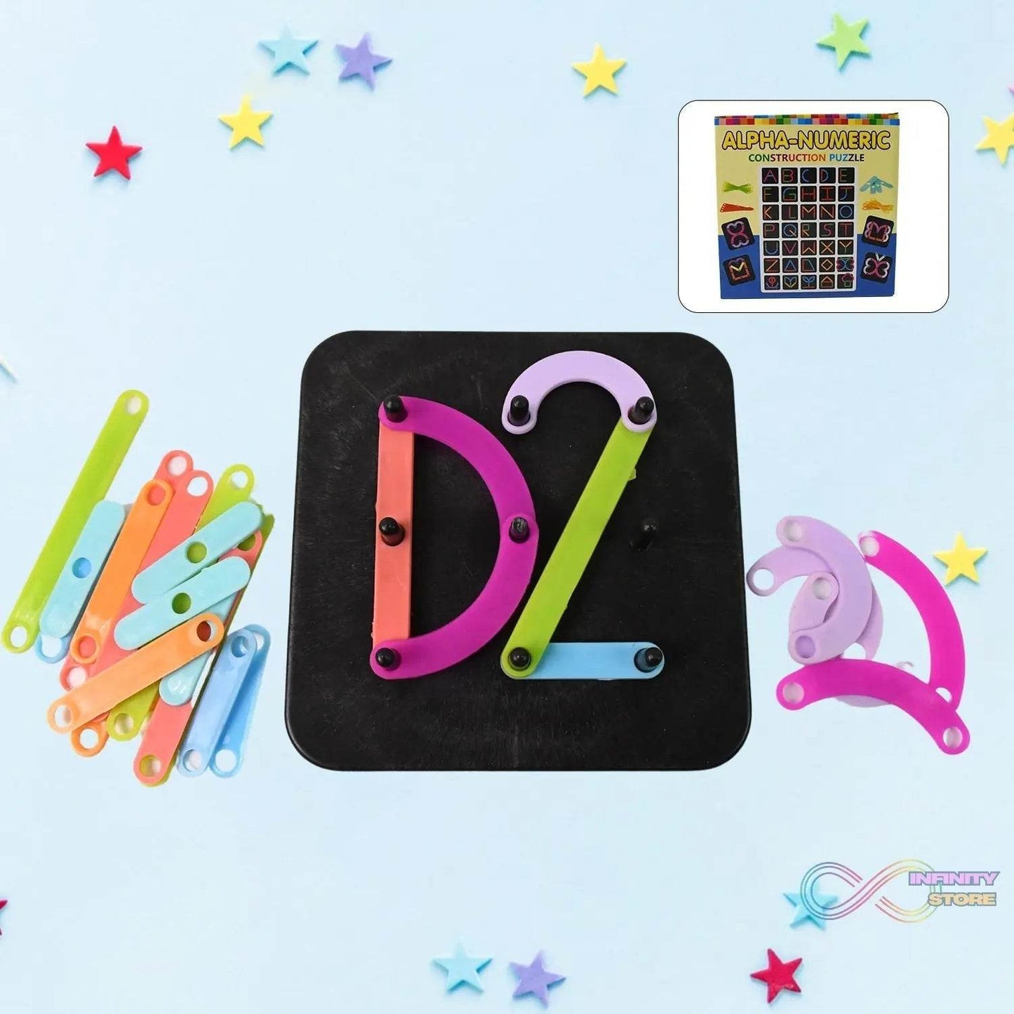 Alpha Numeric Puzzle - Alphabet Construction Puzzle - infinityexculsivestore.com