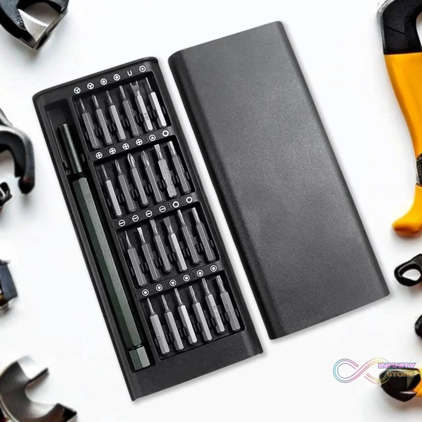 Aluminium 24 in 1 Precision Screwdriver Set, Screwdriver Tool Set (24 Pcs Set) - infinityexculsivestore.com