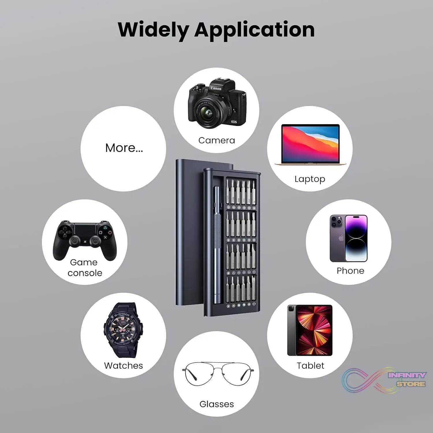 Aluminium 24 in 1 Precision Screwdriver Set, Screwdriver Tool Set (24 Pcs Set) - infinityexculsivestore.com
