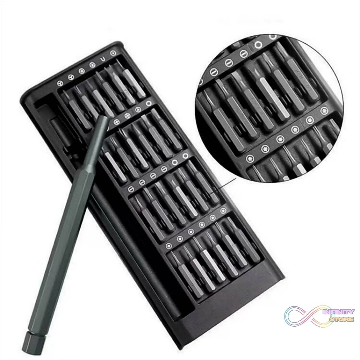 Aluminium 24 in 1 Precision Screwdriver Set, Screwdriver Tool Set (24 Pcs Set) - infinityexculsivestore.com