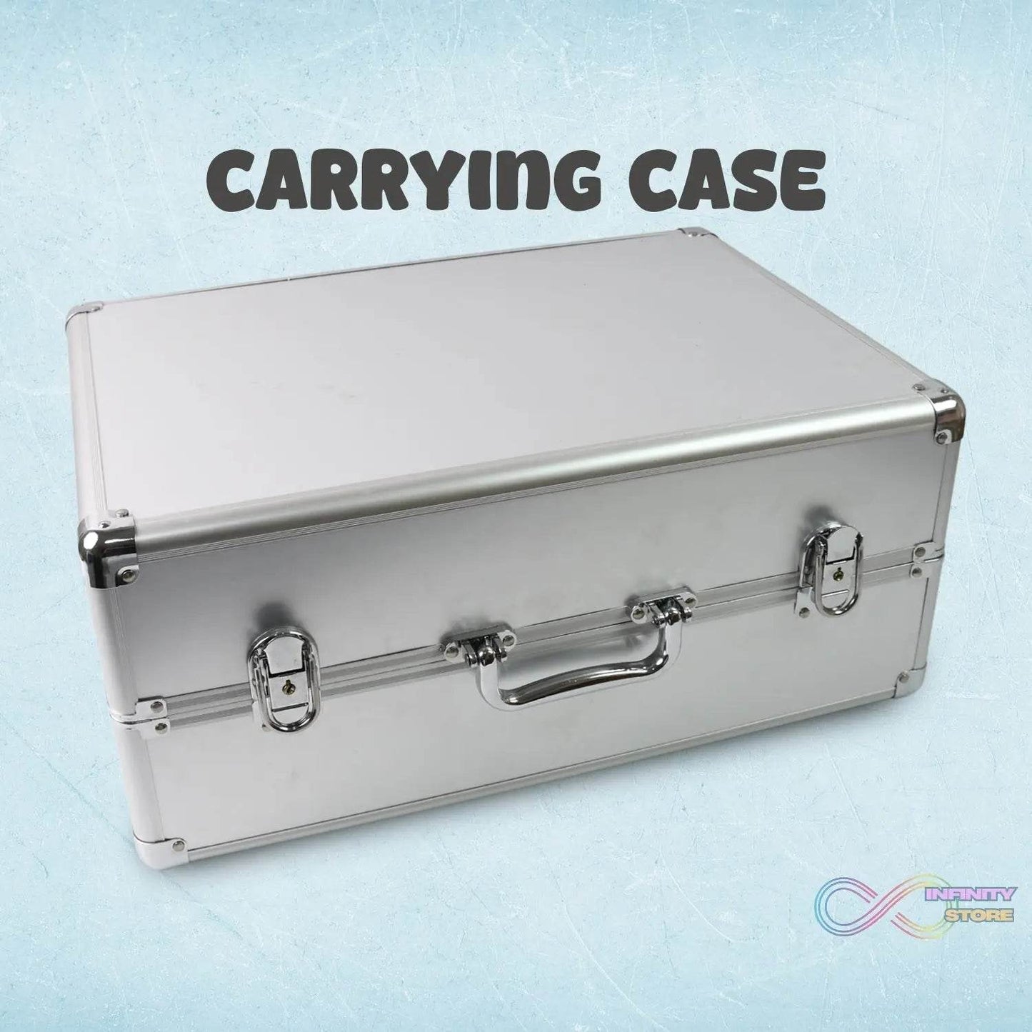 Aluminium & Wooden Multipurpose Portable Suitcase Travel Tool Box With 2 Keys For Lock (45×29×20 Cm / 1 Pc) - infinityexculsivestore.com