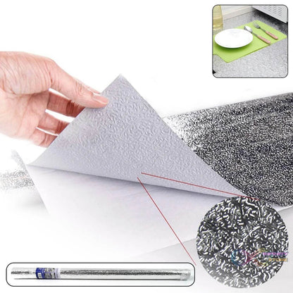 Aluminium foil for Kitchen and Aluminium Foil Paper Sticker Roll for Kitchen Wall, Drawers. (60cmx2Meter) - infinityexculsivestore.com