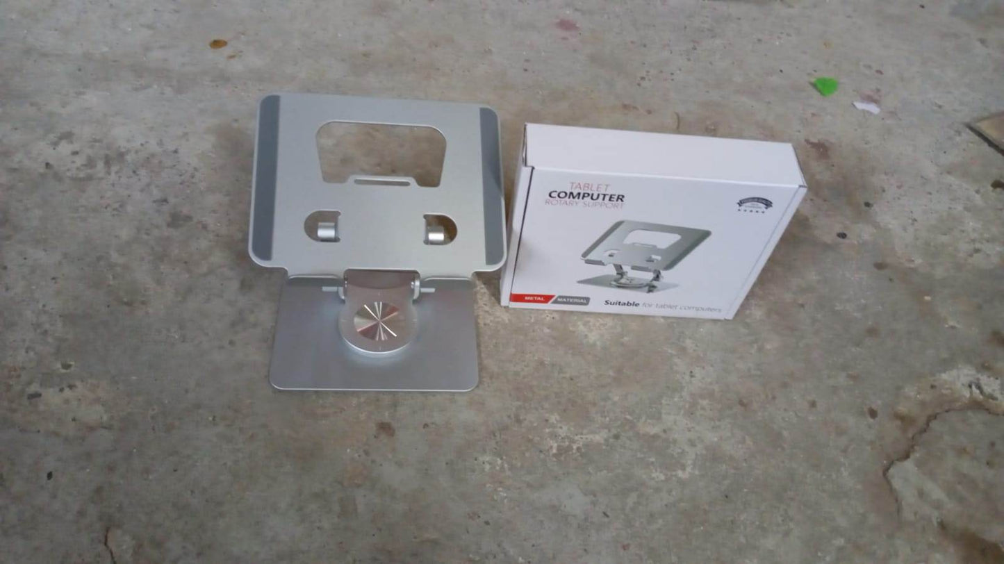 Aluminum Alloy 360°Rotating Bracket, Adjustable Tablet Stand, Portable Foldable Ergonomic Tablet Support - infinityexculsivestore.com