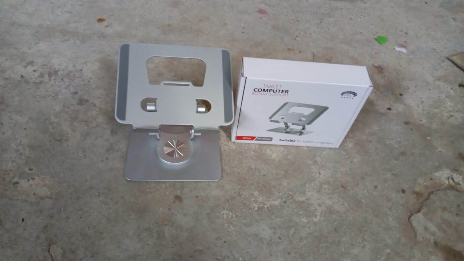 Aluminum Alloy 360°Rotating Bracket, Adjustable Tablet Stand, Portable Foldable Ergonomic Tablet Support - infinityexculsivestore.com