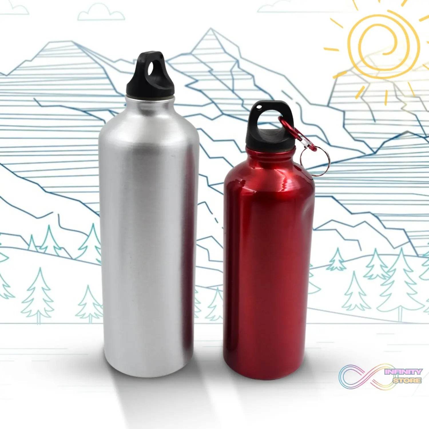 Aluminum Durable Sports Water Bottle (1 Pc / Mix Size & Color) - infinityexculsivestore.com