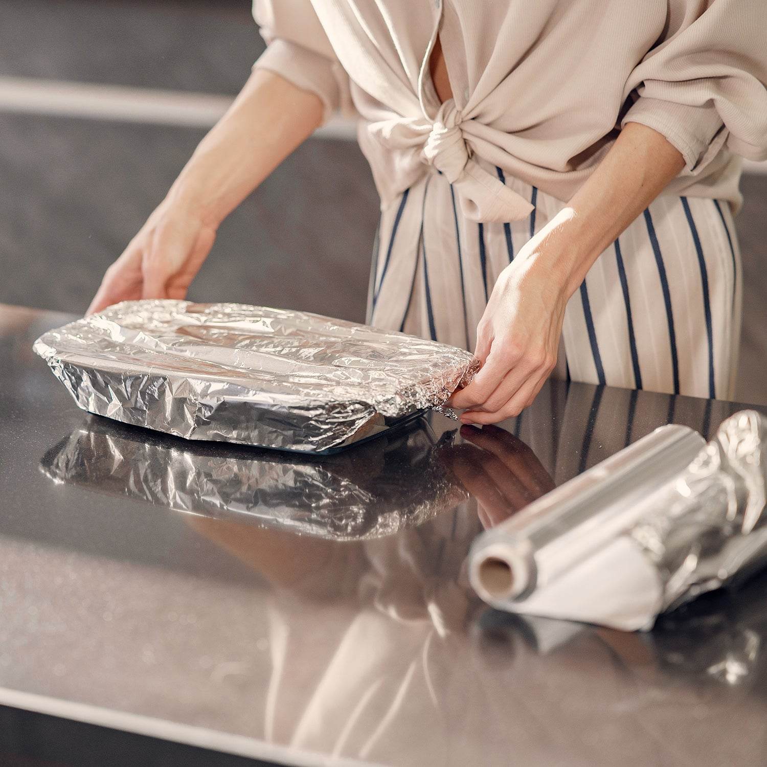 Aluminum Foil Roll Heavy Duty Non Stick Thick Aluminum Foil Sheet Baking Grilling Tool (10mX300mm) - infinityexculsivestore.com